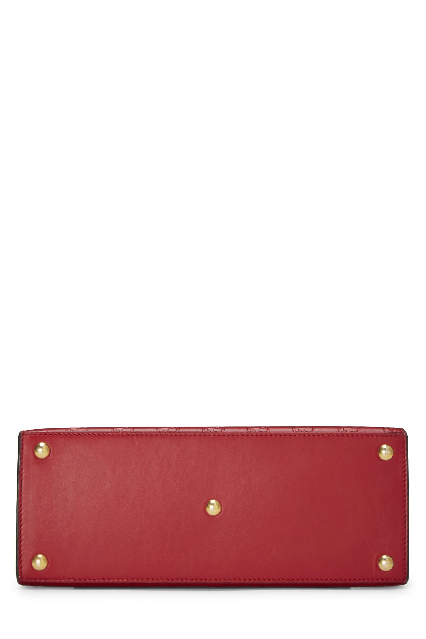 Gucci, sac à main Guccissima Padlock rouge d'occasion, petit modèle, rouge