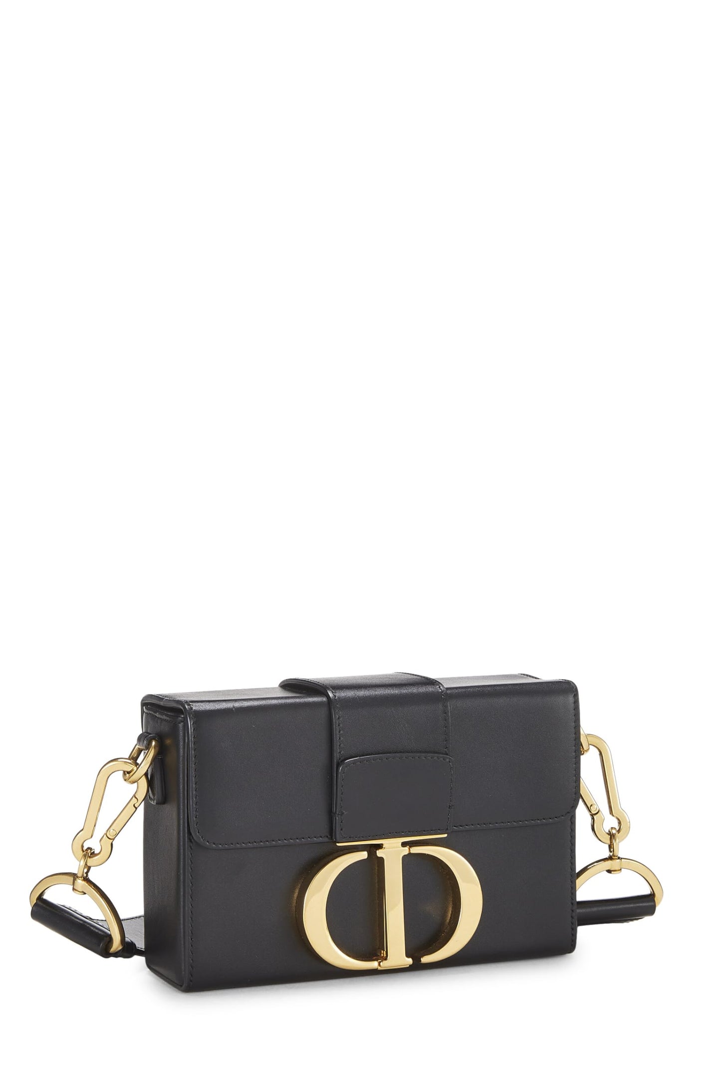 Dior, sac 30 Montaigne Box en cuir de veau noir d'occasion, noir