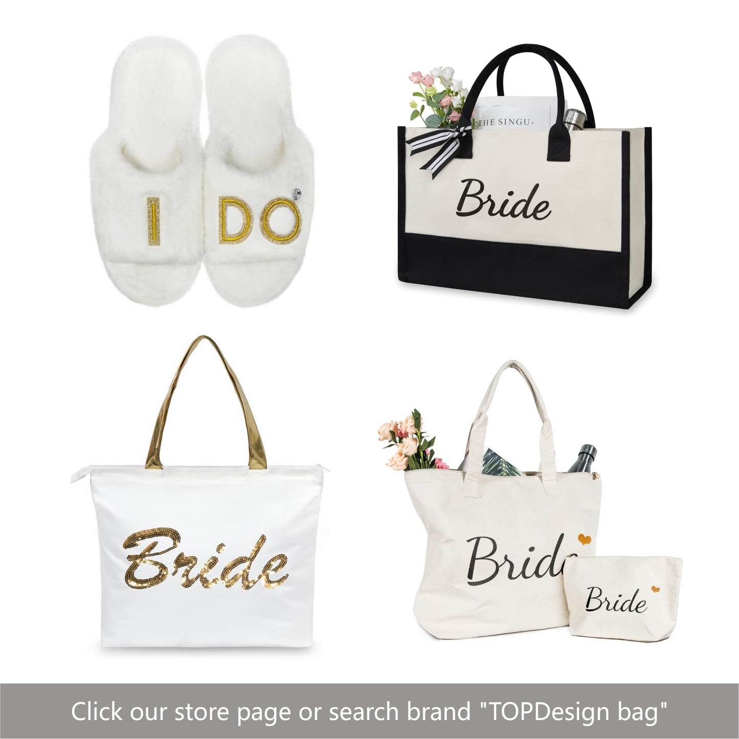 TOPDesign Bolsa de lona para dama de honor, regalos de boda para dama de honor, matrona de honor, novia del equipo, despedida de soltera personalizada, regalo de compromiso