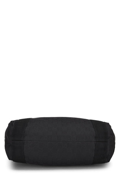 Gucci, sac fourre-tout en toile noire GG Original Flat Web d'occasion, noir