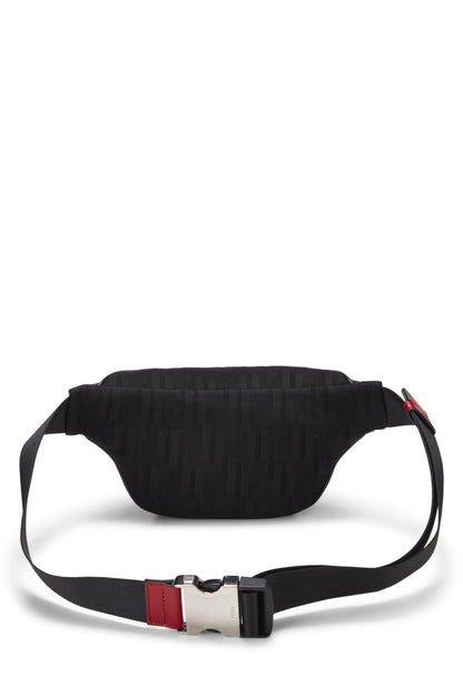 Fendi, sac ceinture Zucca en maille noire d'occasion, noir