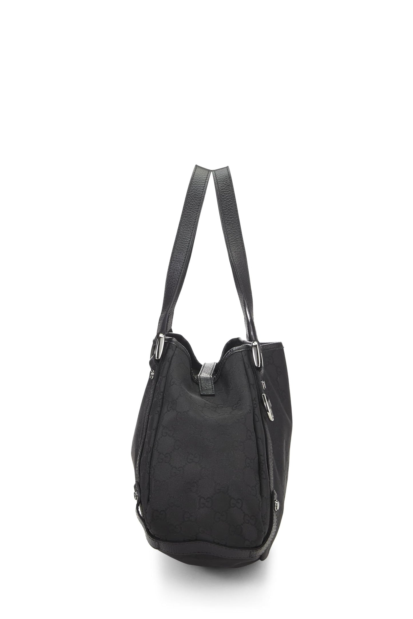 Gucci, sac fourre-tout Abbey en nylon noir GG d'origine d'occasion, noir