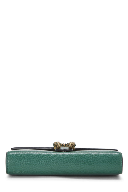 Gucci, Pre-Loved Green Leather Dionysus Shoulder Bag Small, Green