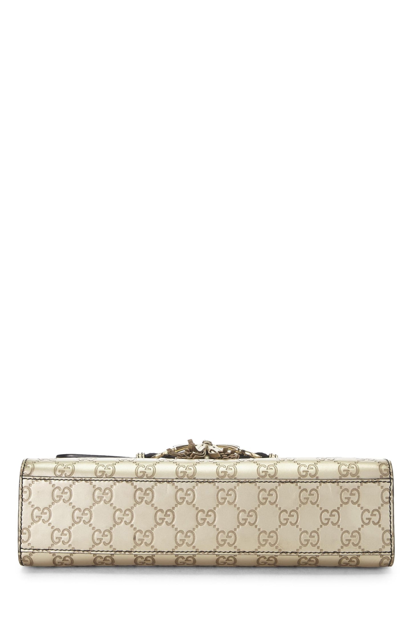 Gucci, sac à bandoulière Emily en cuir Microguccissima doré d'occasion, doré