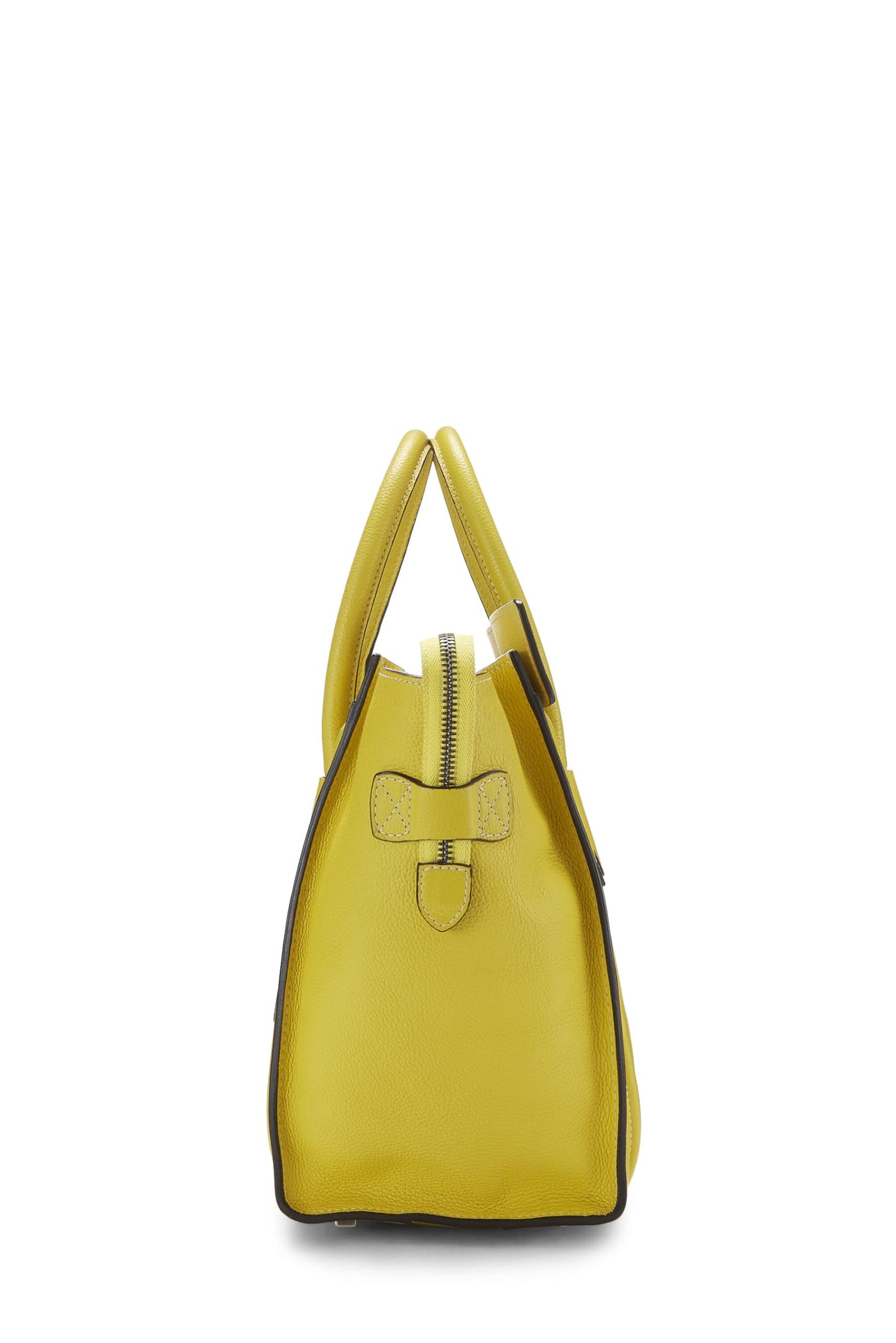 Céline, Pre-Loved Yellow Drummed Calfskin Luggage Mini, Yellow