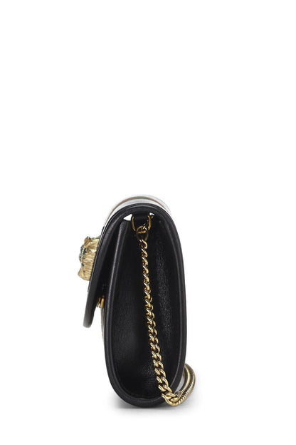 Gucci, Mini sac à bandoulière en cuir noir Rajah d'occasion, noir