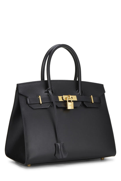 Hermès, Pre-Loved Monsieur Sellier Birkin 30 negro, Negro