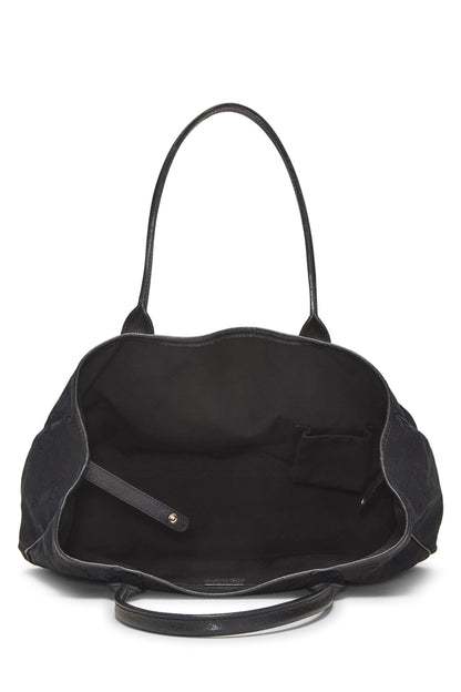 Gucci, sac fourre-tout en toile GG Princy noir d'occasion, noir