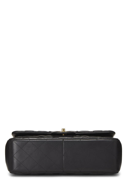 Chanel, Pre-Loved Black Quilted Lambskin New Classic Double Flap Jumbo, Black