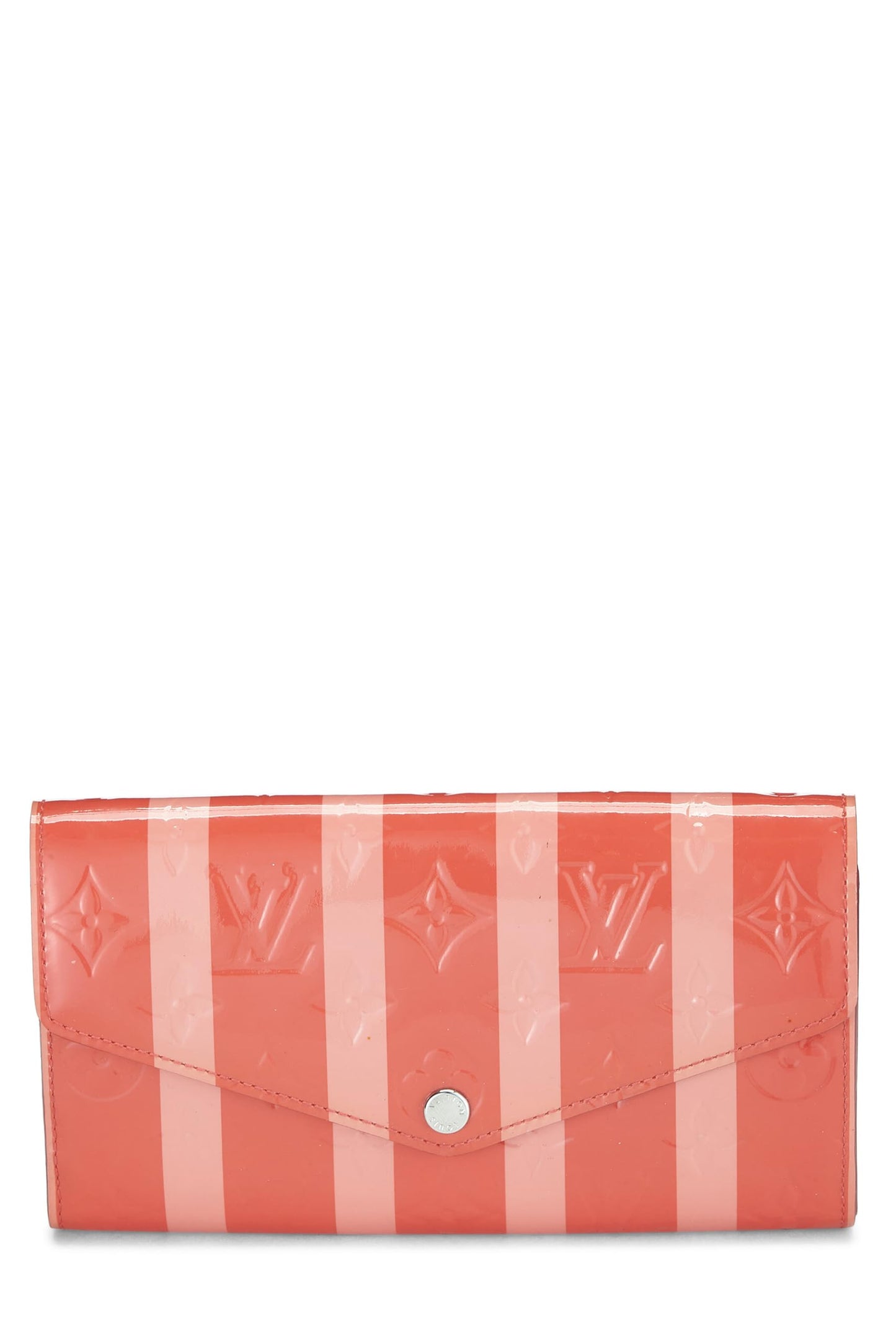 Louis Vuitton, Vernis Monogram Poppy Rayures Sarah NM d'occasion, rose