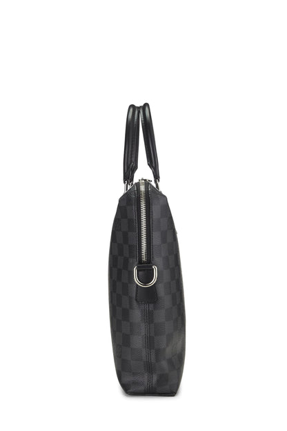 Louis Vuitton, Pre-Loved Damier Graphite Porte-Documents Jour, Negro