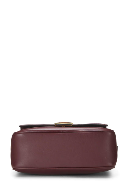 Fendi, Baguette Camera Medium en cuir bordeaux d'occasion, bordeaux