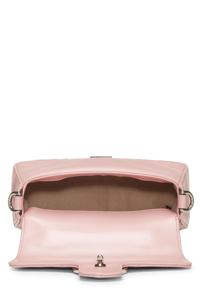 Gucci, sac à main GG Marmont en cuir rose d'occasion, mini, rose