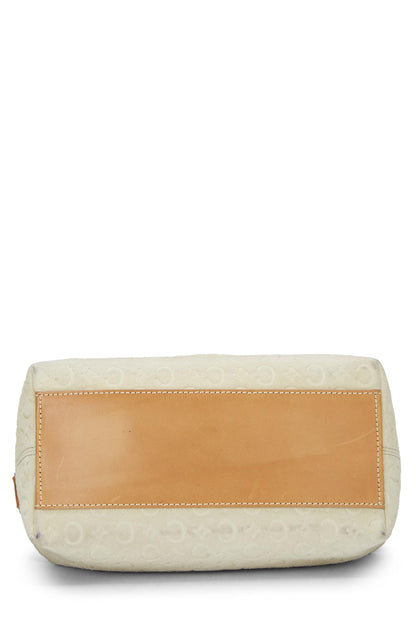 Céline, Pre-Loved Beige Suede Macadam Shoulder Bag, Beige