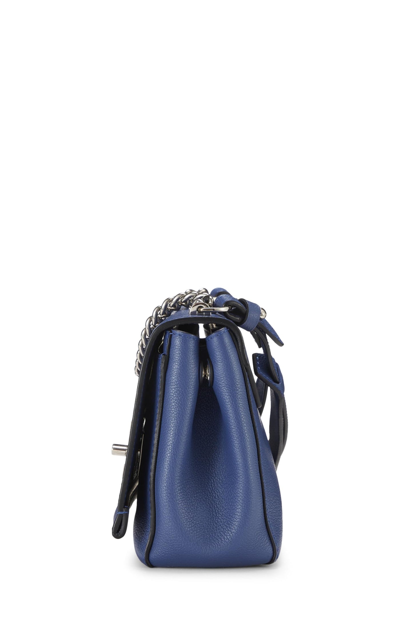 Louis Vuitton, Lock Me II BB en cuir de veau bleu d'occasion, bleu