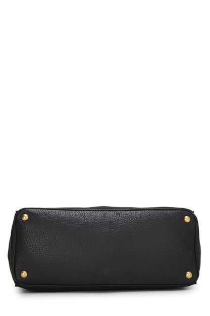 Prada, Bolso convertible Vitello Daino negro Pre-Loved, Negro