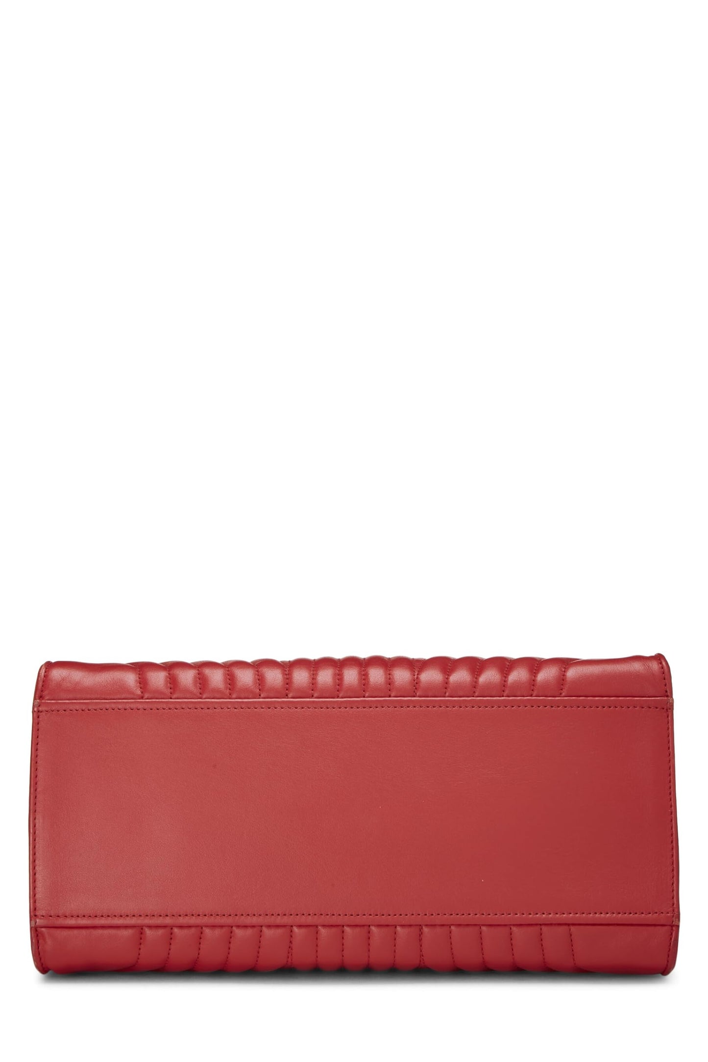 Prada, sac fourre-tout Diagramme en cuir de veau rouge d'occasion, rouge