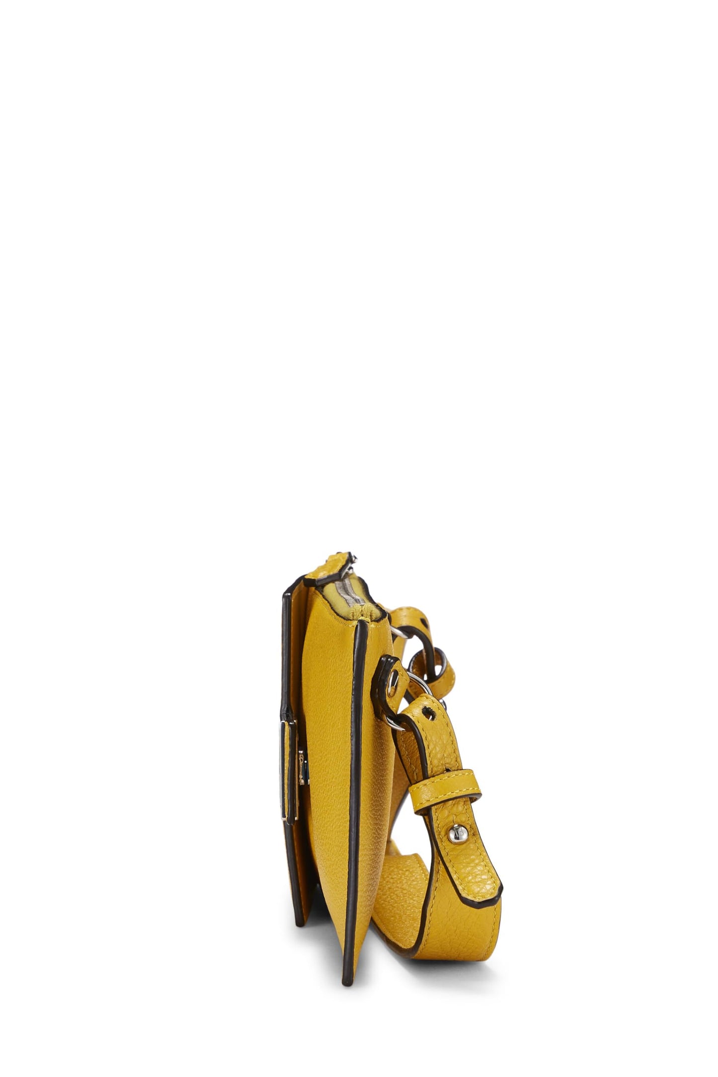 Fendi, Pre-Loved Yellow Leather Waist Pouch, Yellow