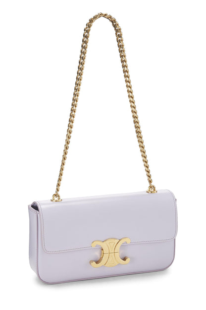 Céline, Pre-Loved Purple Calfskin Claude Chain Shoulder Bag, Purple