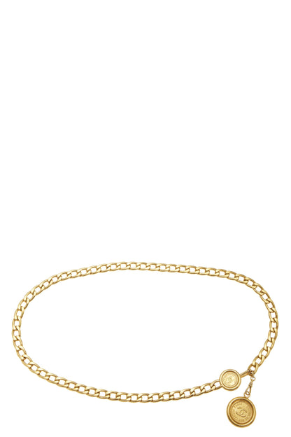 Chanel, Pre-Loved Gold 'CC' Chain Belt, Gold