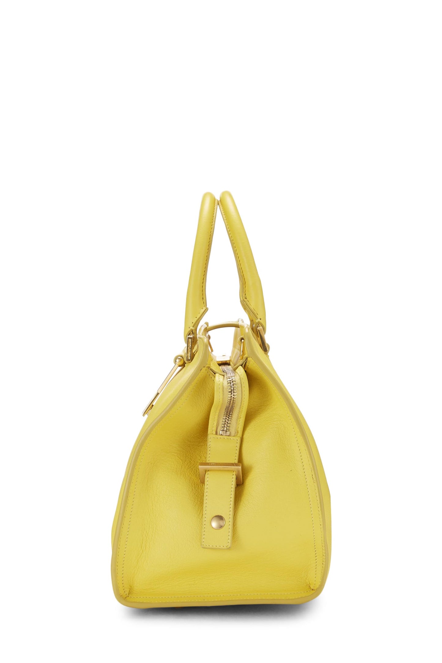 Yves Saint Laurent, Pre-Loved Yellow Calfkskin Classic Y Cabas Small, Yellow