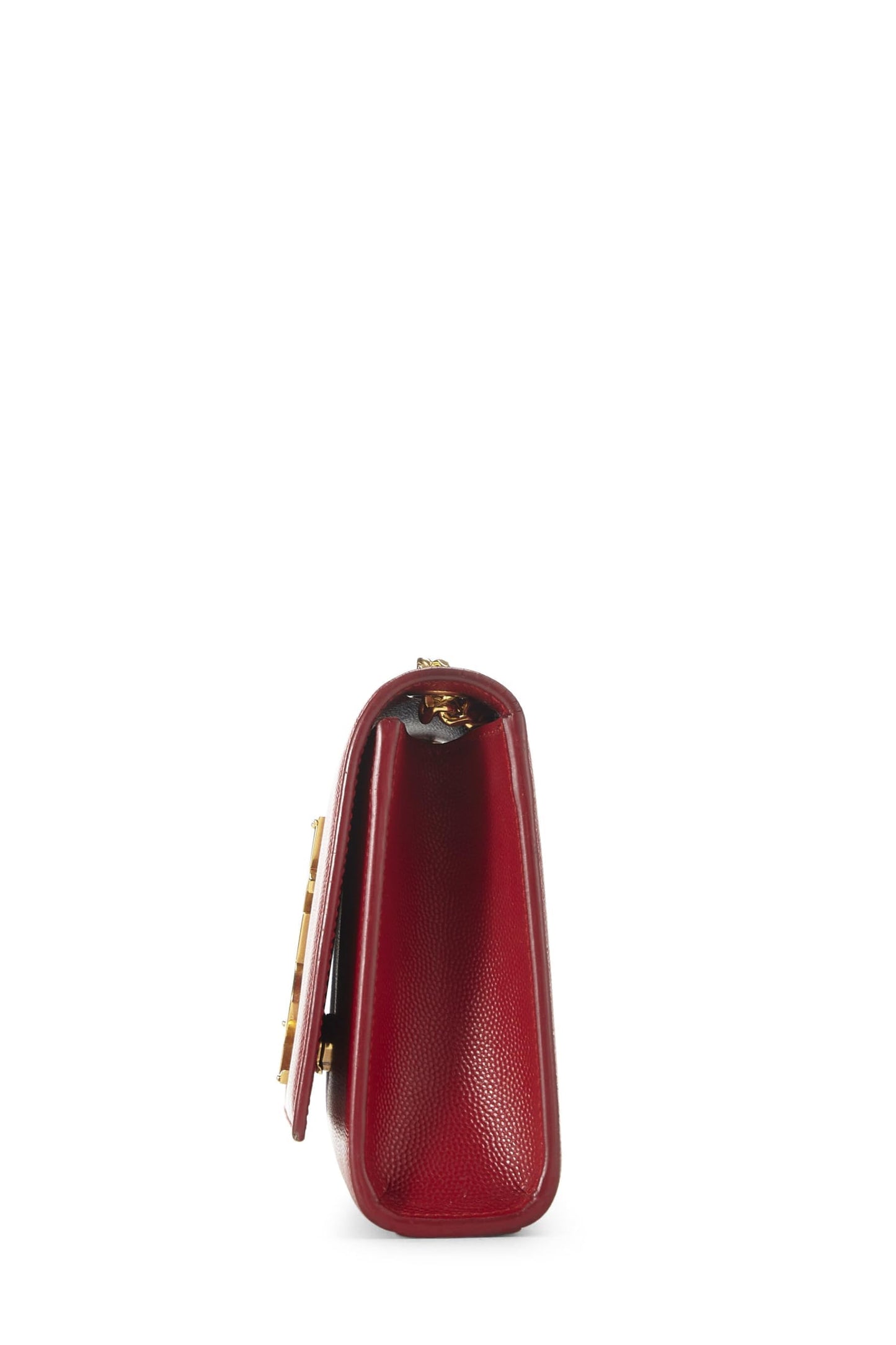 Yves Saint Laurent, Kate Small de cuero granulado rojo Pre-Loved, Rojo