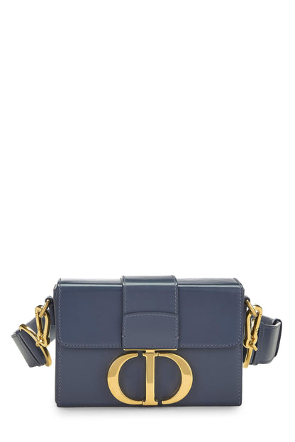 Dior, Pre-Loved Navy Calfskin 30 Montaigne Box, Navy