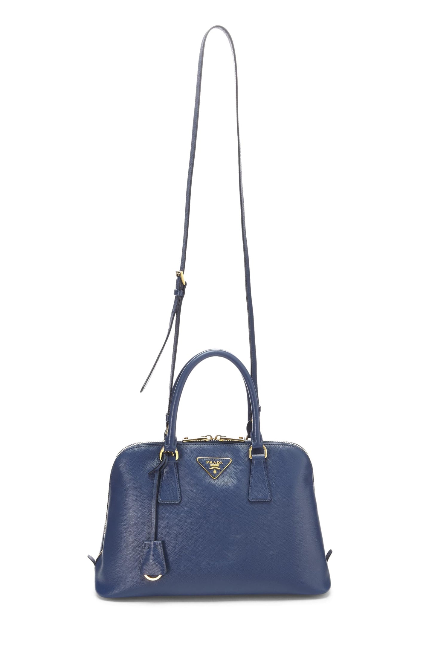 Prada, Pre-Loved Blue Saffiano Promenade Medium, Blue