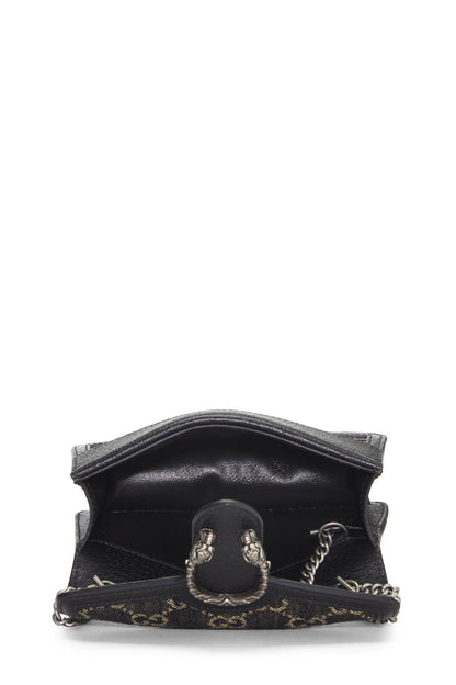 Gucci, Bolso de hombro Dionysus de mezclilla negro pre-Loved Super Mini, Negro