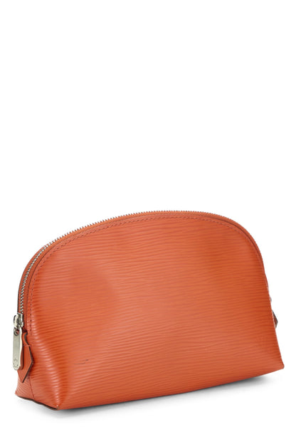 Louis Vuitton, Pre-Loved Orange Epi Pochette Cosmetique, Orange