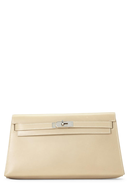 Hermès, Pochette Kelly Elan Beige Box Nepal d'occasion, Beige