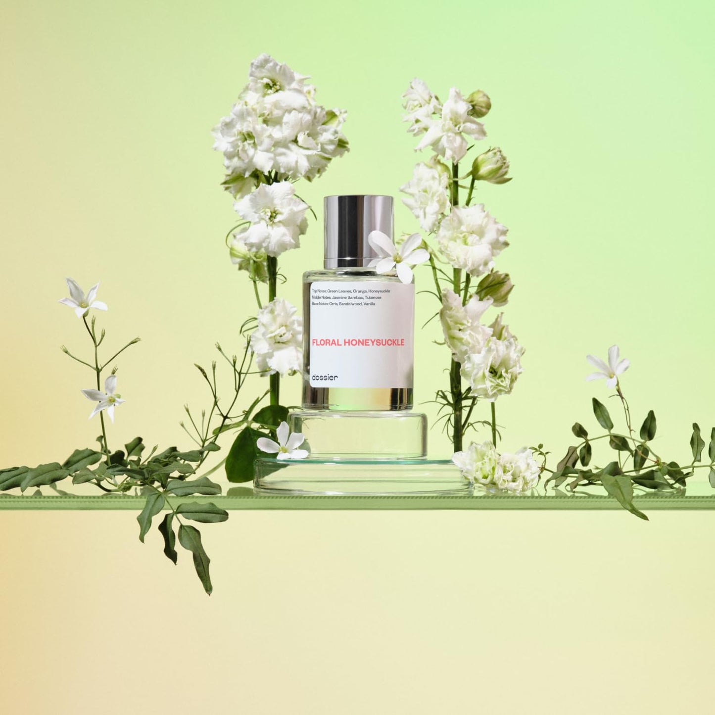 Dossier - Floral Honeysuckle - Eau de Parfum - Inspired by G.Bloom - Perfume Luxury - Pure Infused - Paraben Free - Vegan - For Women Men Unisex - Fragrance 1,70z (Spray 50ml)