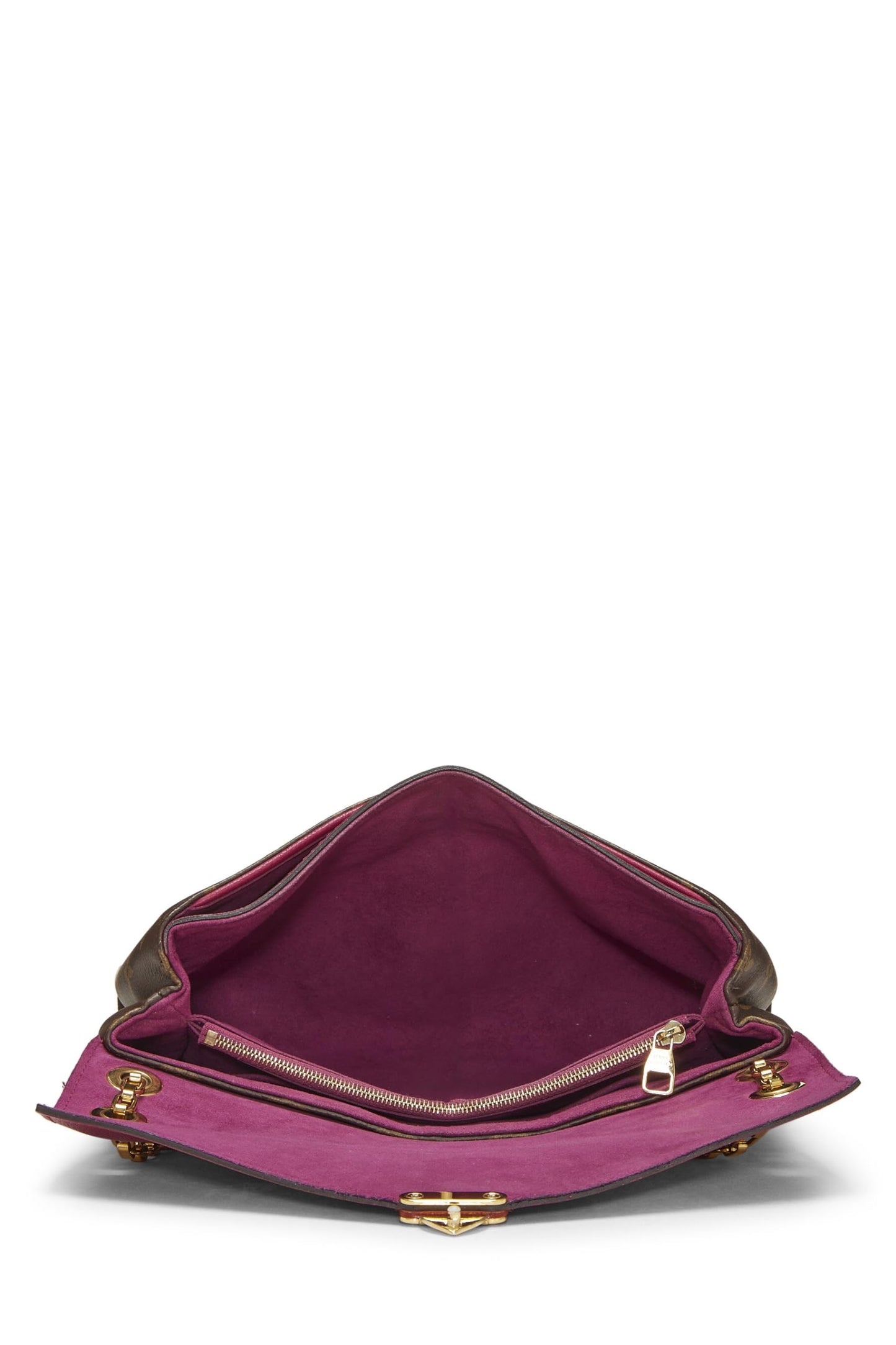 Louis Vuitton, Bolso Pallas con cadena de lona con monograma morado Pre-Loved, Púrpura