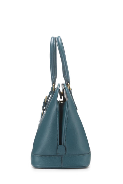 Prada, Pre-Loved Green Saffiano Dome Tote, Green