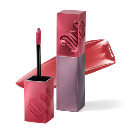 URBAN DECAY Vice Lip Bond Glossy Longwear Liquid Lipstick (PDA - Medium Brick Red), a prueba de transferencias, a prueba de manchas, tonos atrevidos de larga duración hasta 16 horas de uso, vegano, sin crueldad - 0.14 fl oz