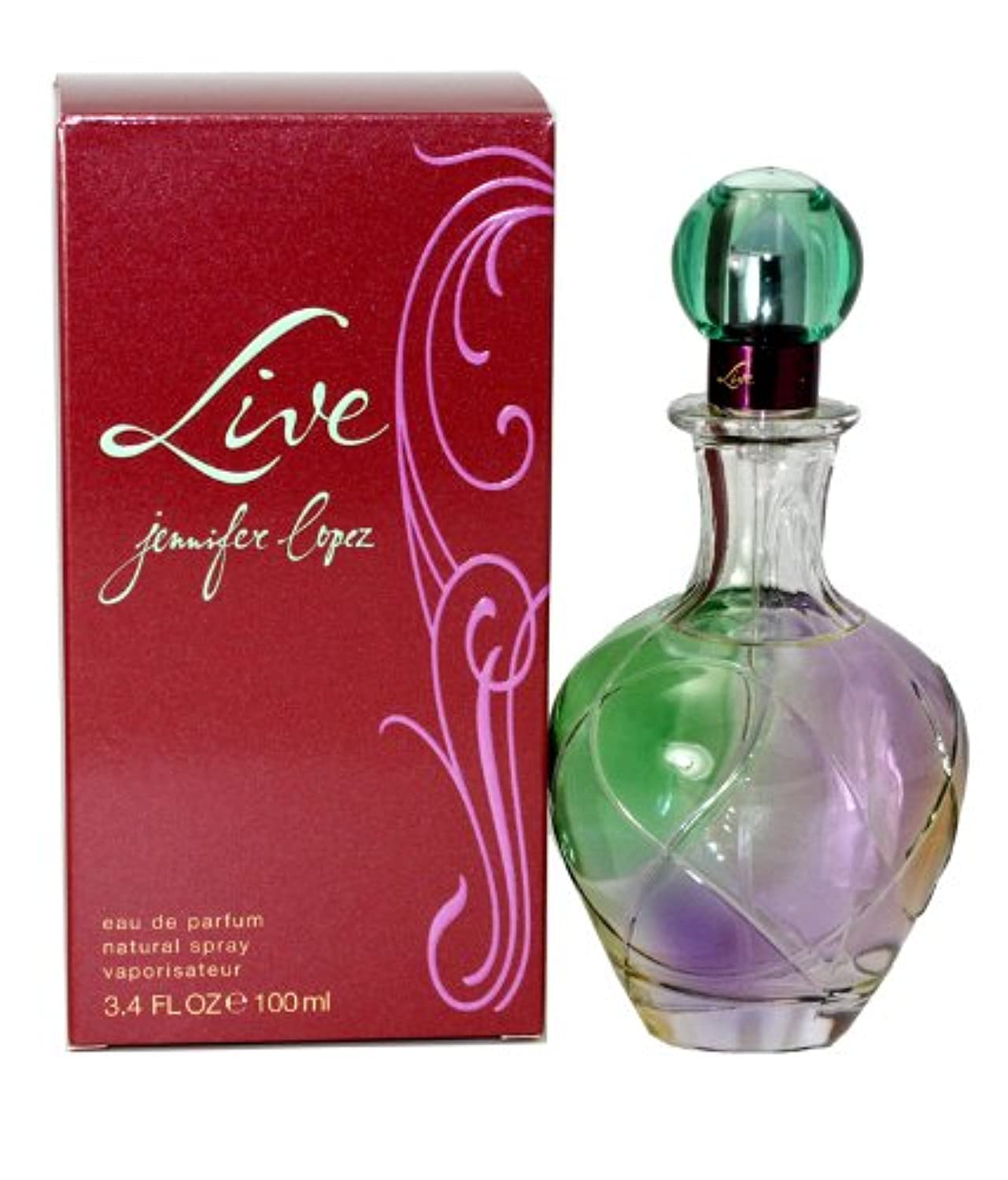 Eau de Parfum en spray Live de Jennifer Lopez para mujer, 3,4 onzas