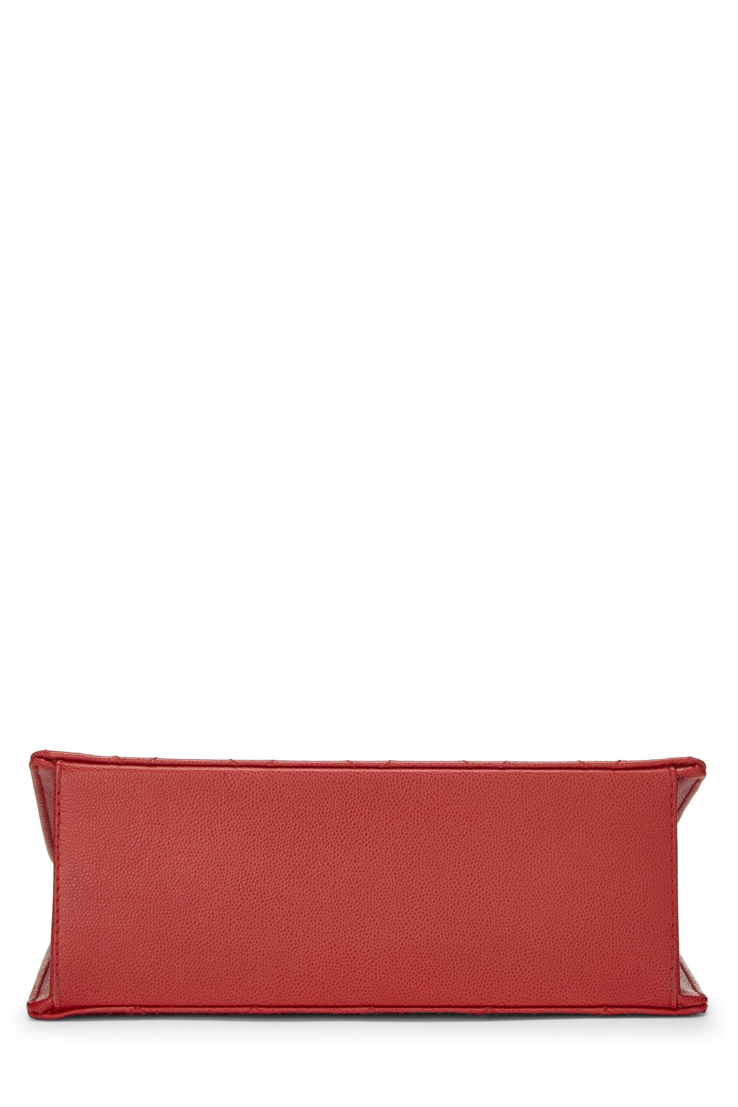 Chanel, Pre-Loved Red Quilted Caviar Envelope Flap Top Handle Bag, Red