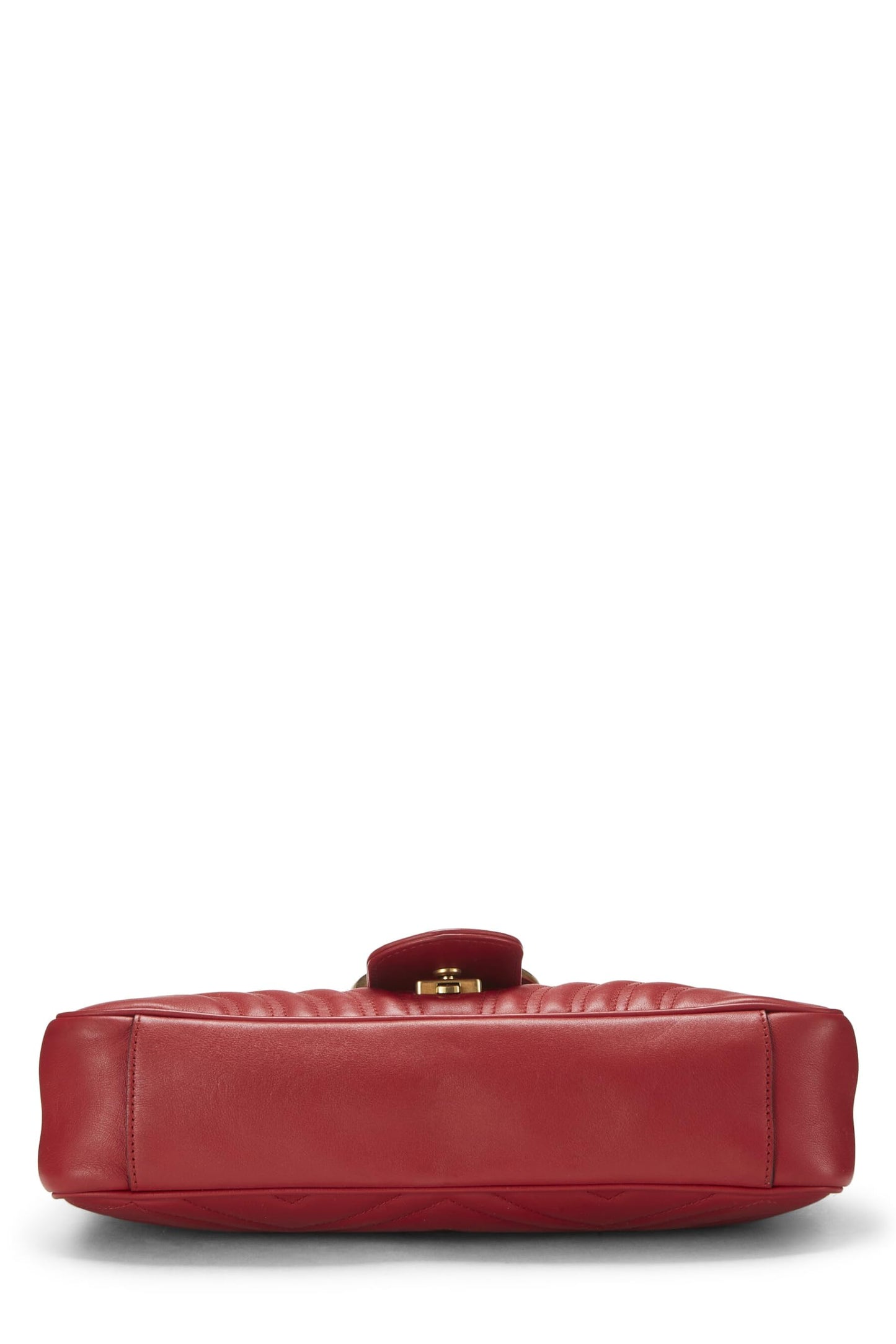 Gucci, sac à bandoulière GG Marmont Matelassé en cuir rouge d'occasion, rouge