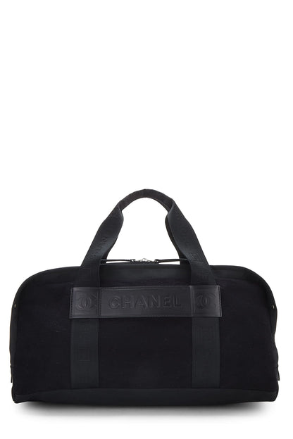 Chanel, Boston Sportline en polaire noire d'occasion, noir