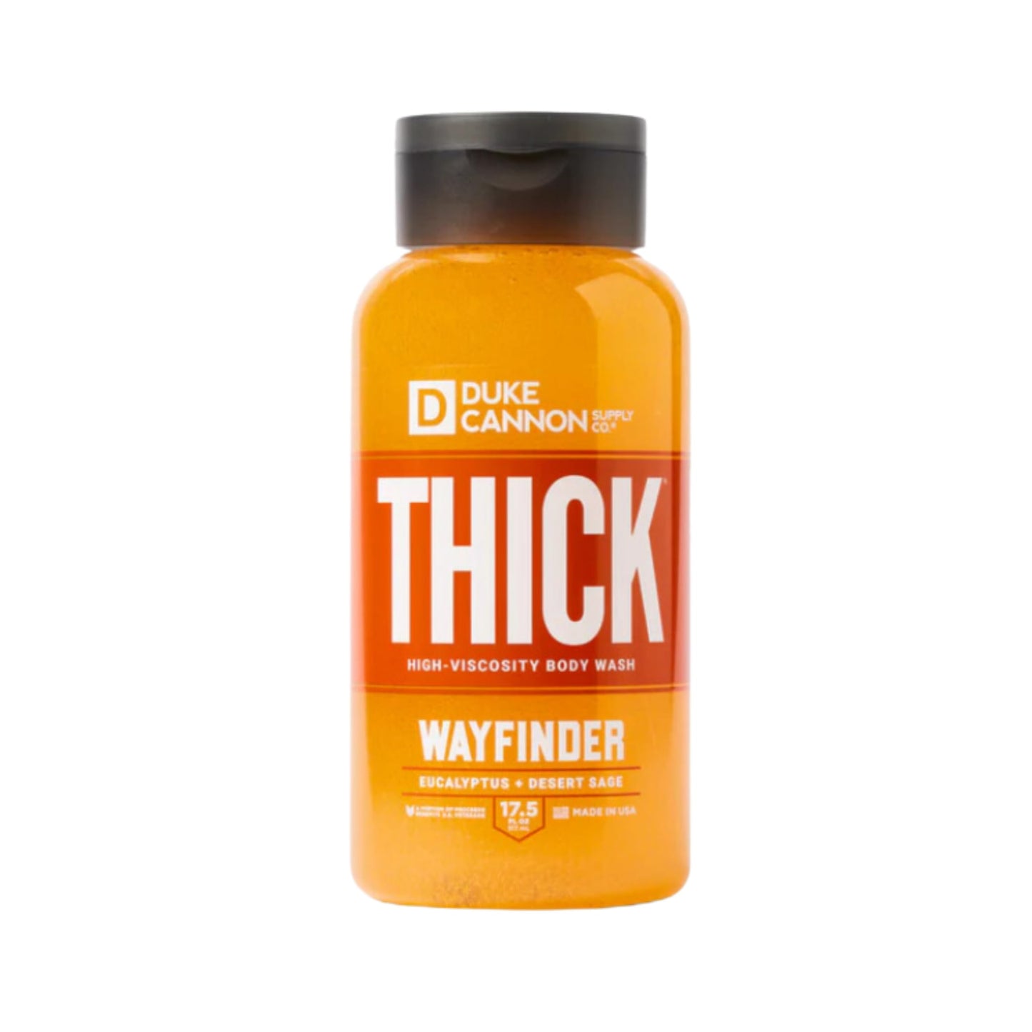 Gel de baño de alta viscosidad THICK para hombres de Duke Cannon Supply Co., variedad Scent Seeker, paquete de 4, ingredientes de primera calidad, espesantes de origen vegetal, espuma superior, exfoliante natural, 17,5 onzas líquidas (paquete de 4)