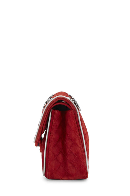 Chanel, Pre-Loved Red Quilted Suede 2.55 Reissue Flap 226, Red