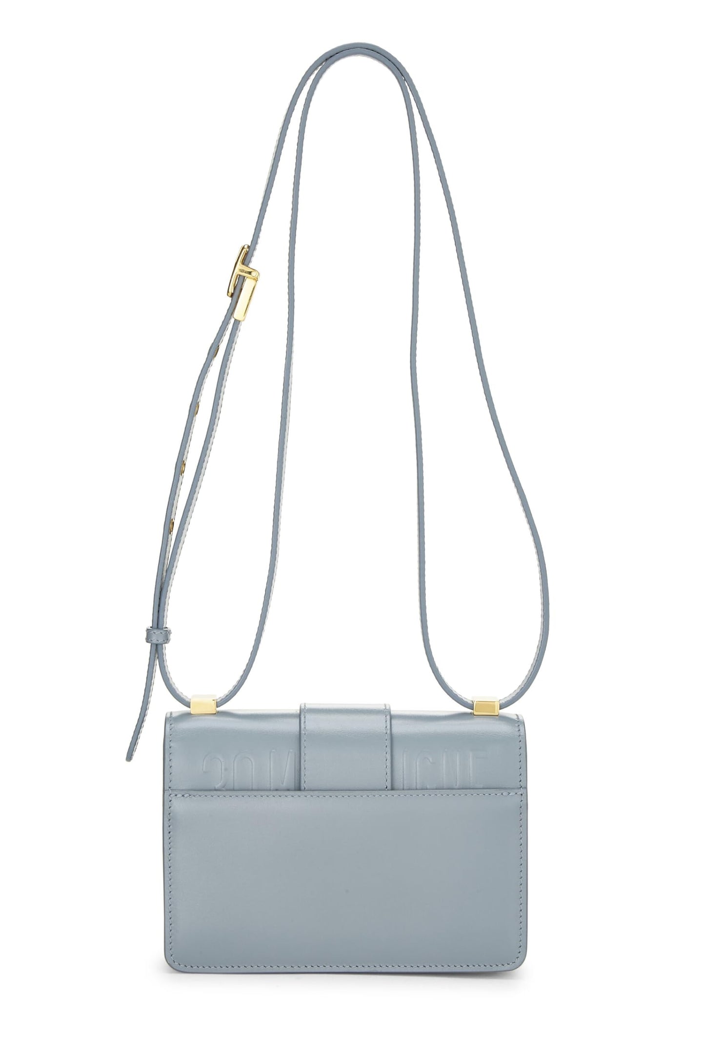 Dior, Sac 30 Montaigne Micro en cuir de veau bleu d'occasion, gris