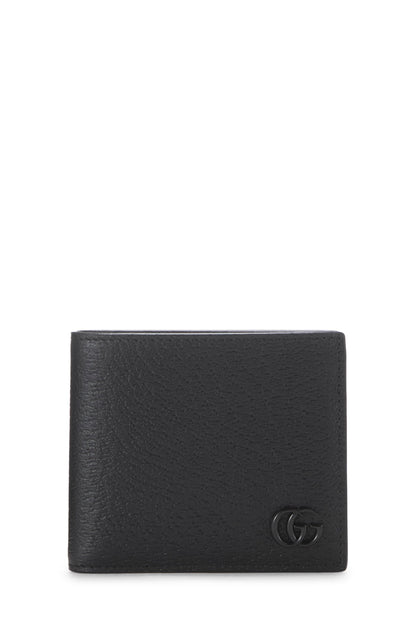 Gucci, Pre-Loved Black Leather Bifold Wallet, Black