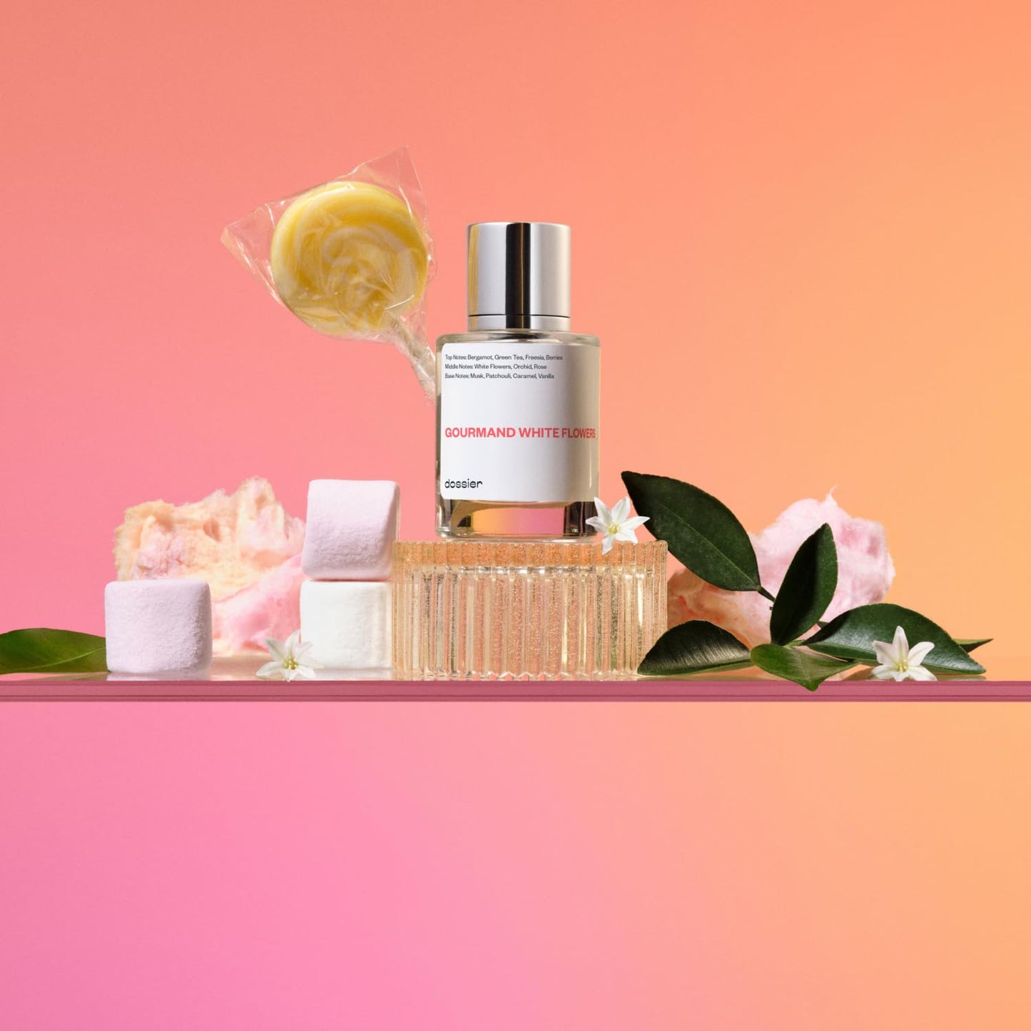 Dossier - Gourmand White Flowers - Eau de Parfum - Inspiré par Flowerbomb de Viktor&amp;Rolf - Parfum Luxe - Pure Infused - Sans Paraben - Vegan - Pour Femmes Hommes Unisexe - Parfum 1,70z (Spray 50ml)