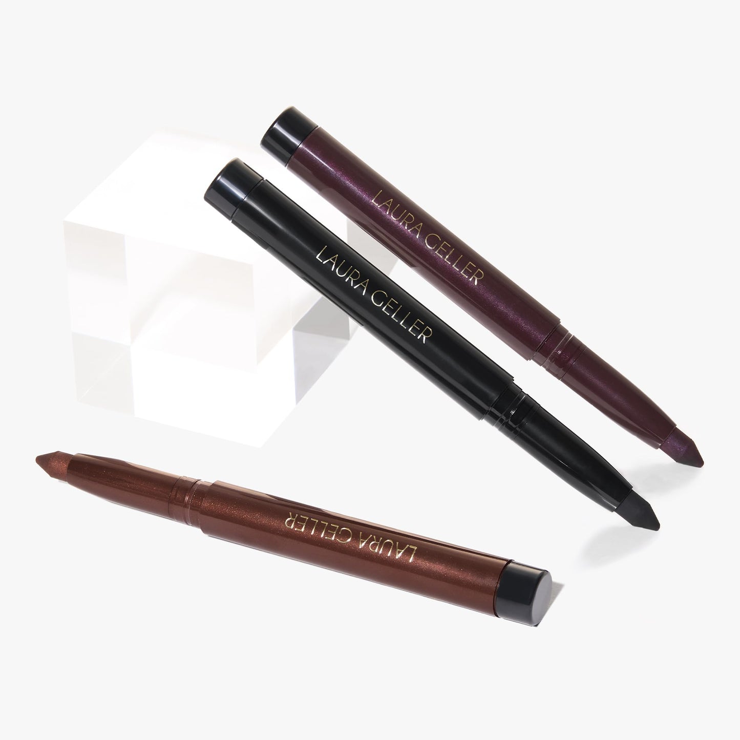 LAURA GELLER NEW YORK Best of Kajal - Dark Brown, Deep Black, Smoky Amethyst - Longwear Eyeliner Pencil - Built-in Sharpener