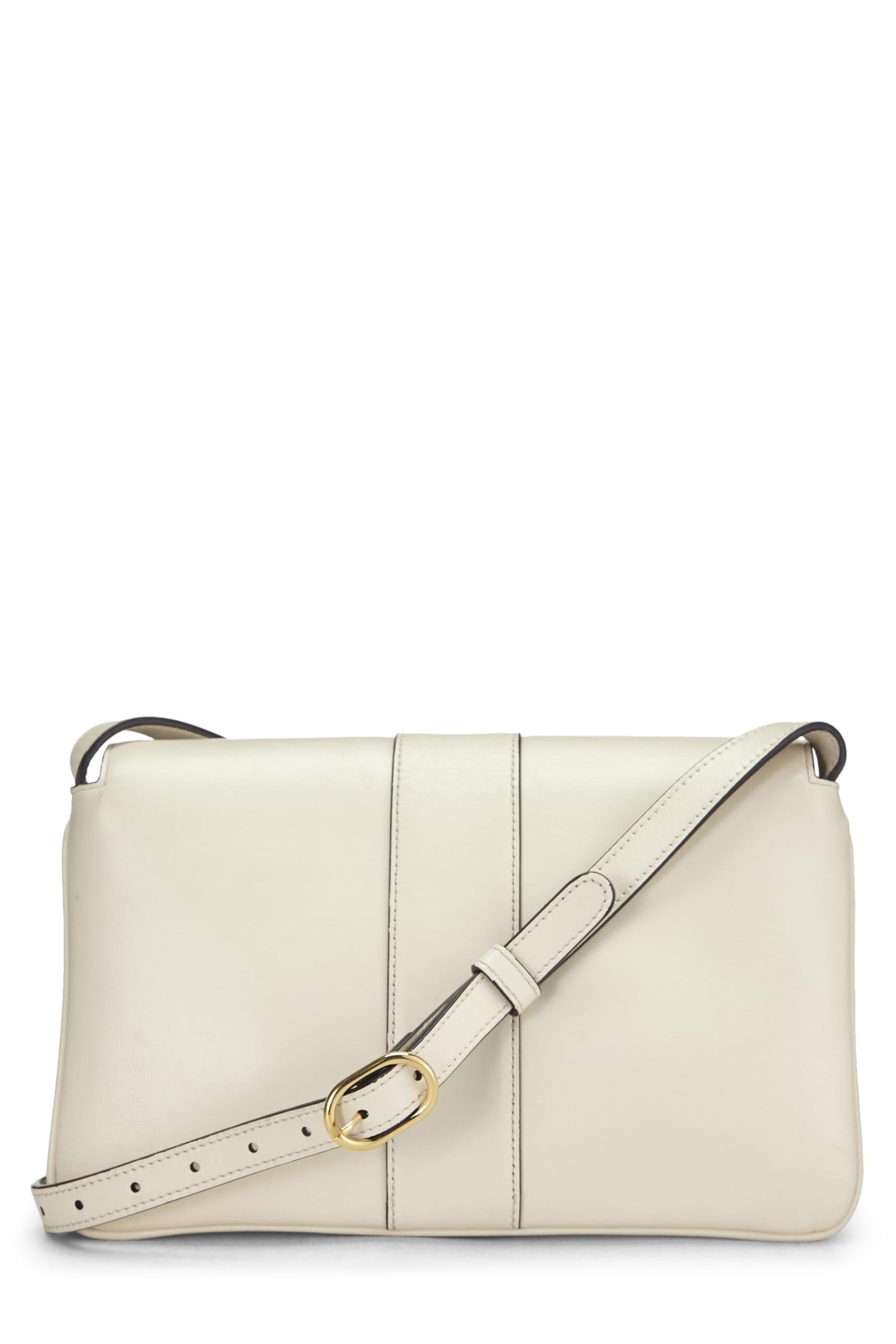 Gucci, Pre-Loved White Leather Arli Shoulder Bag Small, White