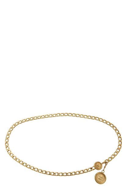 Chanel, Pre-Loved Gold 'CC' Chain Belt, Gold