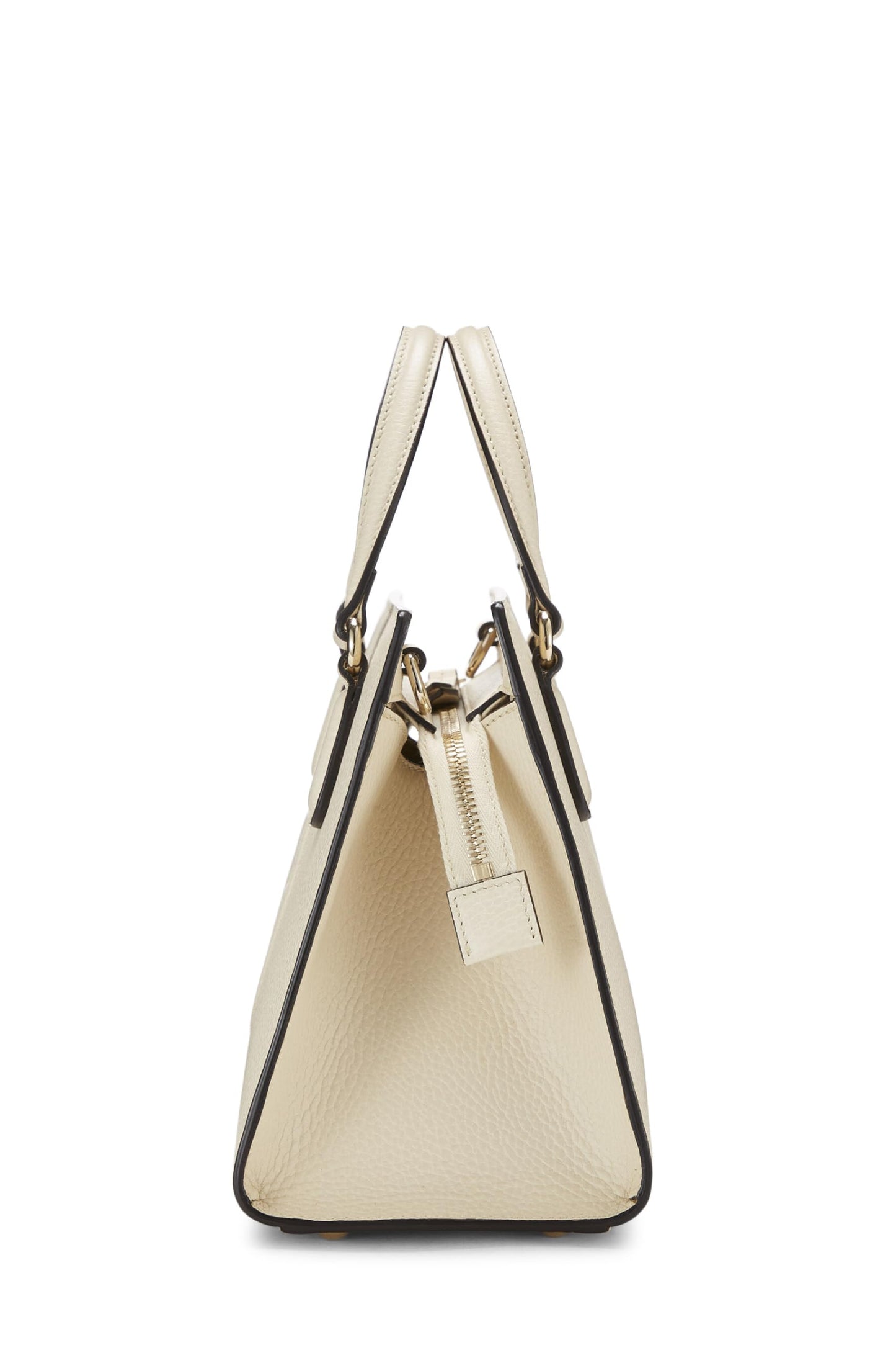 Gucci, Bolso Soho de cuero granulado color crema Pre-Loved, Blanco