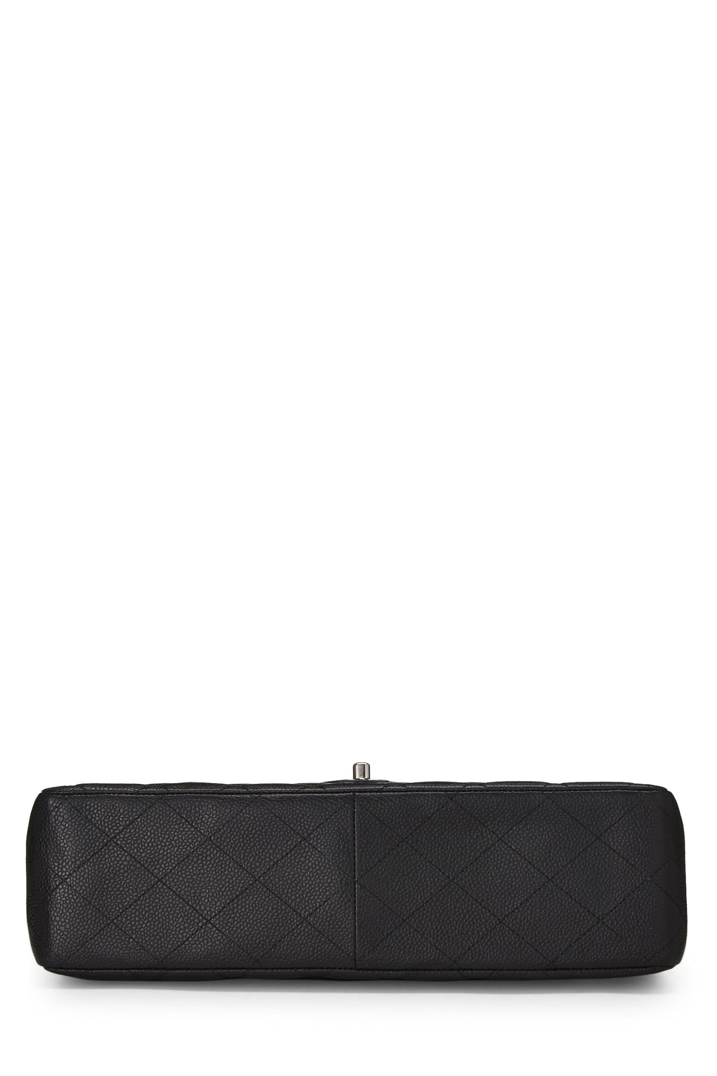 Chanel, Pre-Loved Black Quilted Caviar Half Flap Jumbo, Black