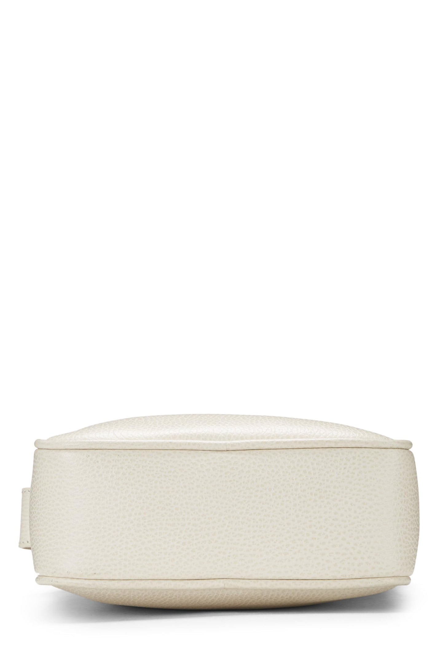 Gucci, sac photo vertical en cuir à imprimé logo blanc, petit modèle, d'occasion, blanc